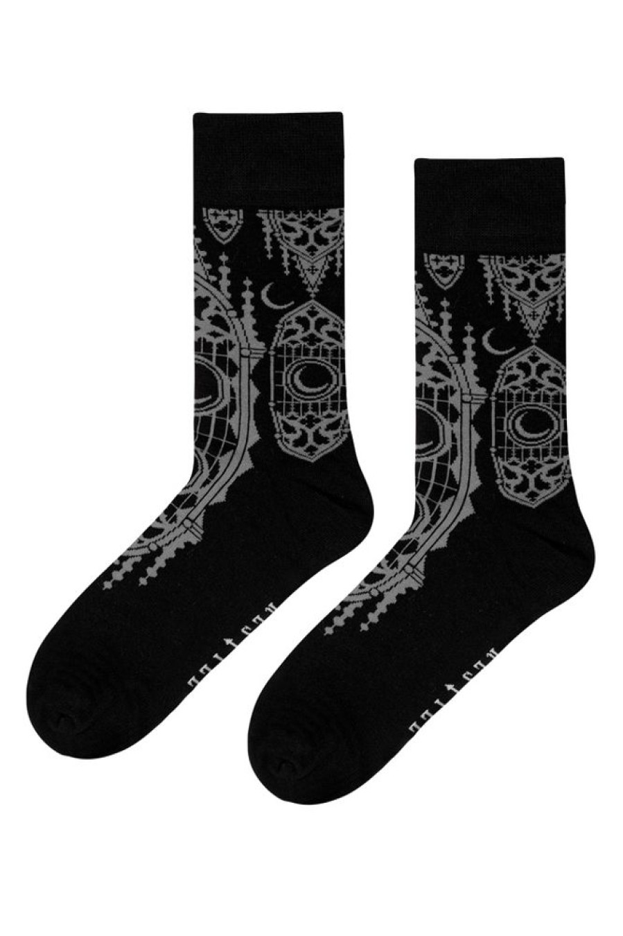 Accessories Restyle | Cathedralis Jacquard Socks Moon & Cathedral