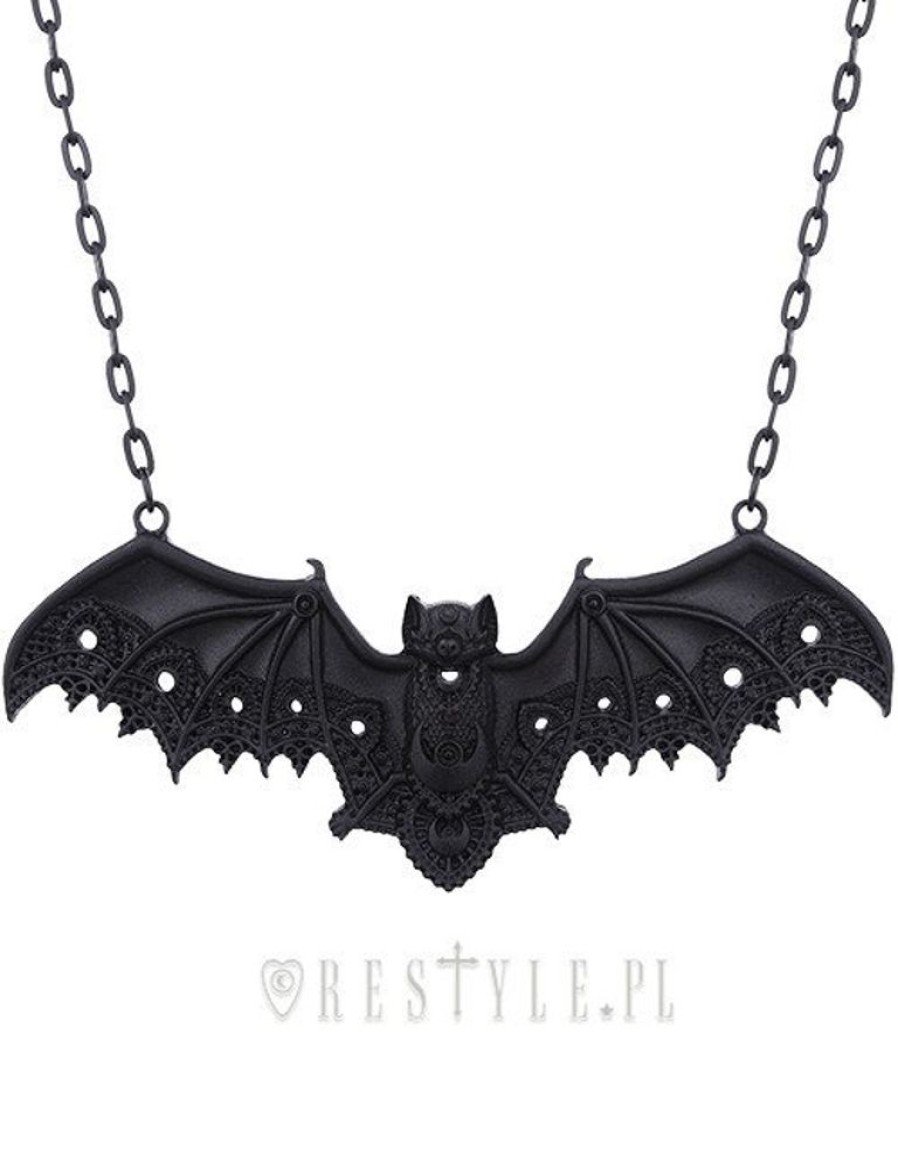 Jewellery Restyle | Bat Pendant, Lace Wings, Gothic Necklace "Lace Bat Black Pendant"