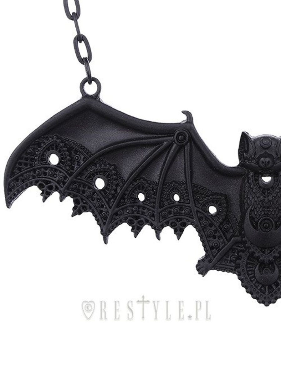 Jewellery Restyle | Bat Pendant, Lace Wings, Gothic Necklace "Lace Bat Black Pendant"