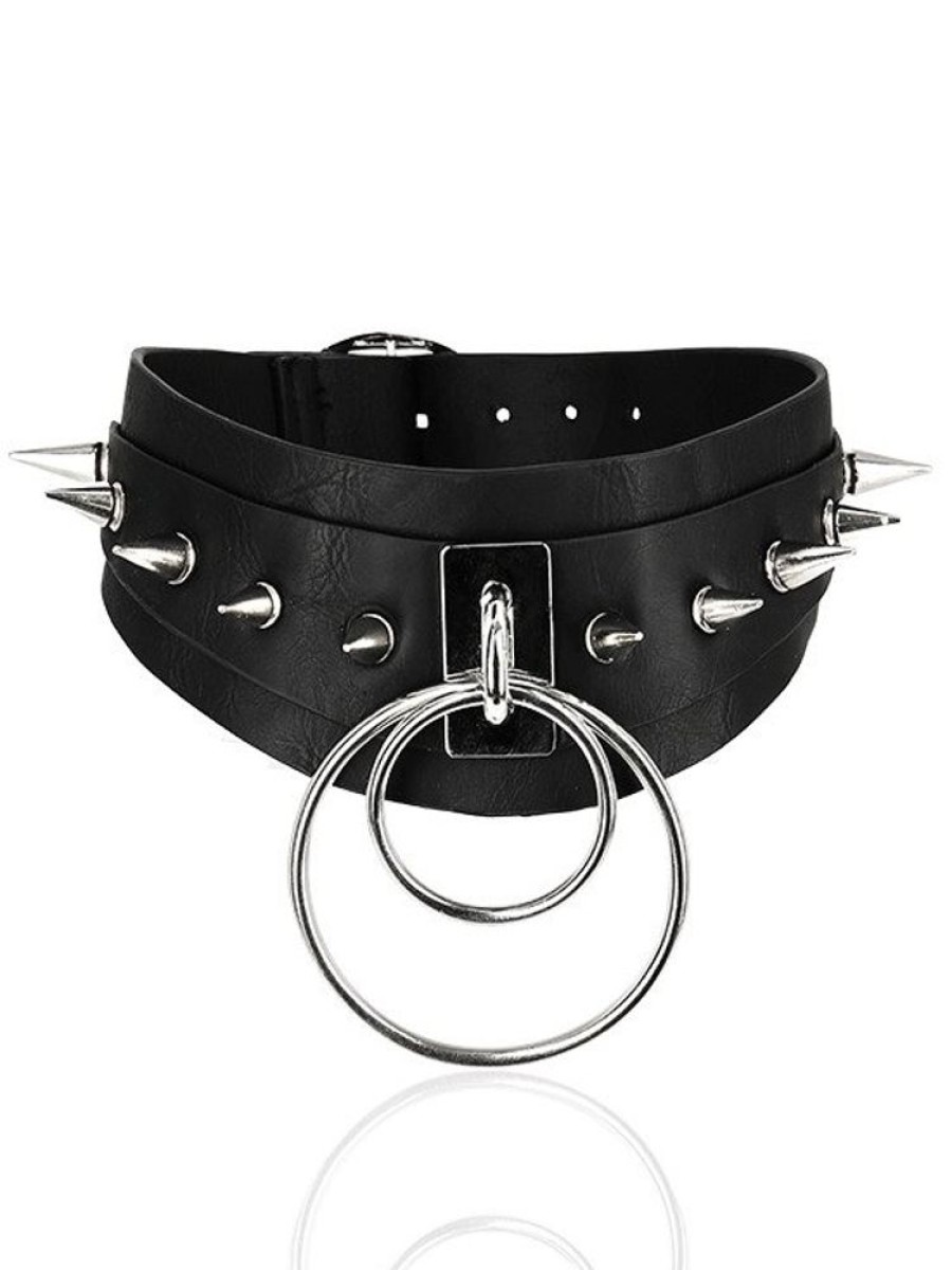 Accessories Restyle | Gothic Choker Double Spiked Choker