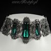 Jewellery Restyle | Gothic Choker , Victorian Necklace, Rectangle Stones "Vivian Mint"