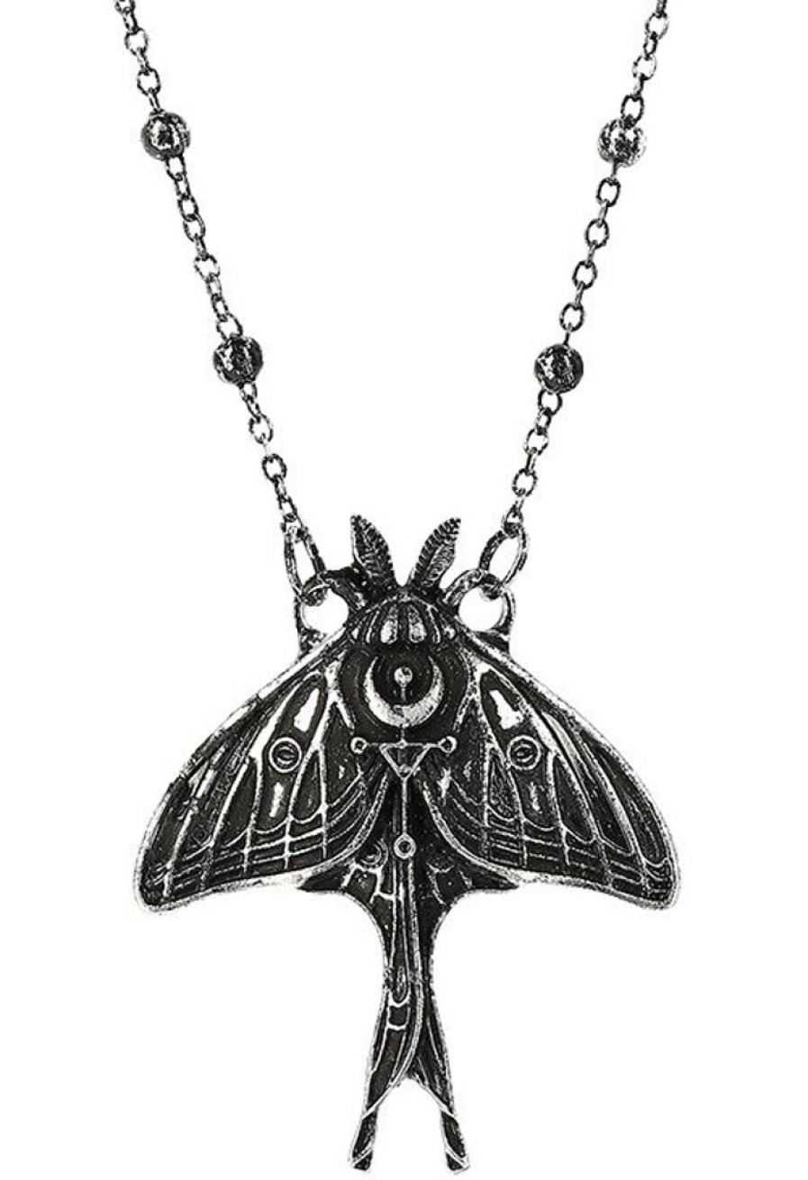 Jewellery Restyle | Gothic Silver Moon Moth Pendant