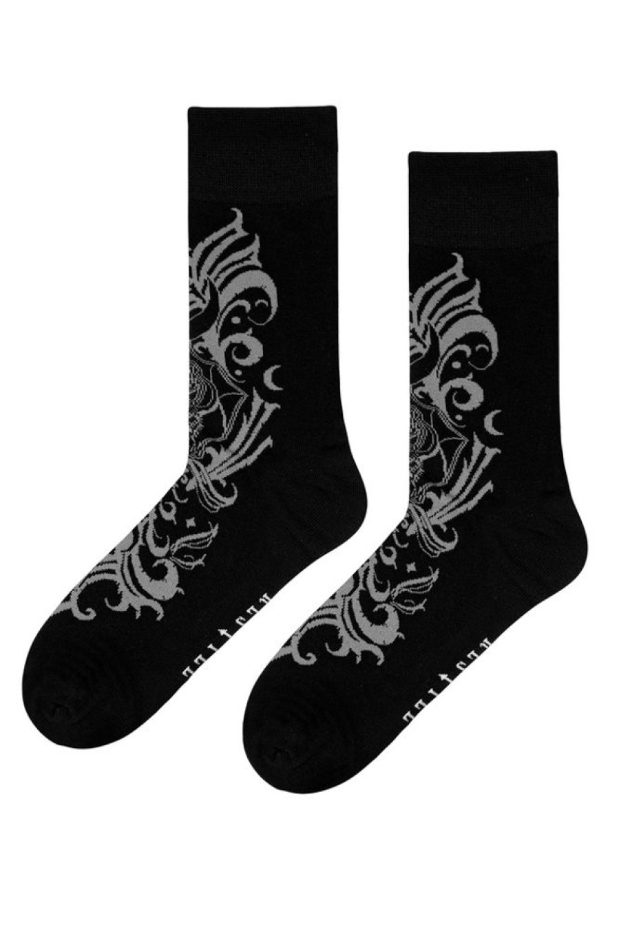 Accessories Restyle | Bat Baroque Jacquard Socks