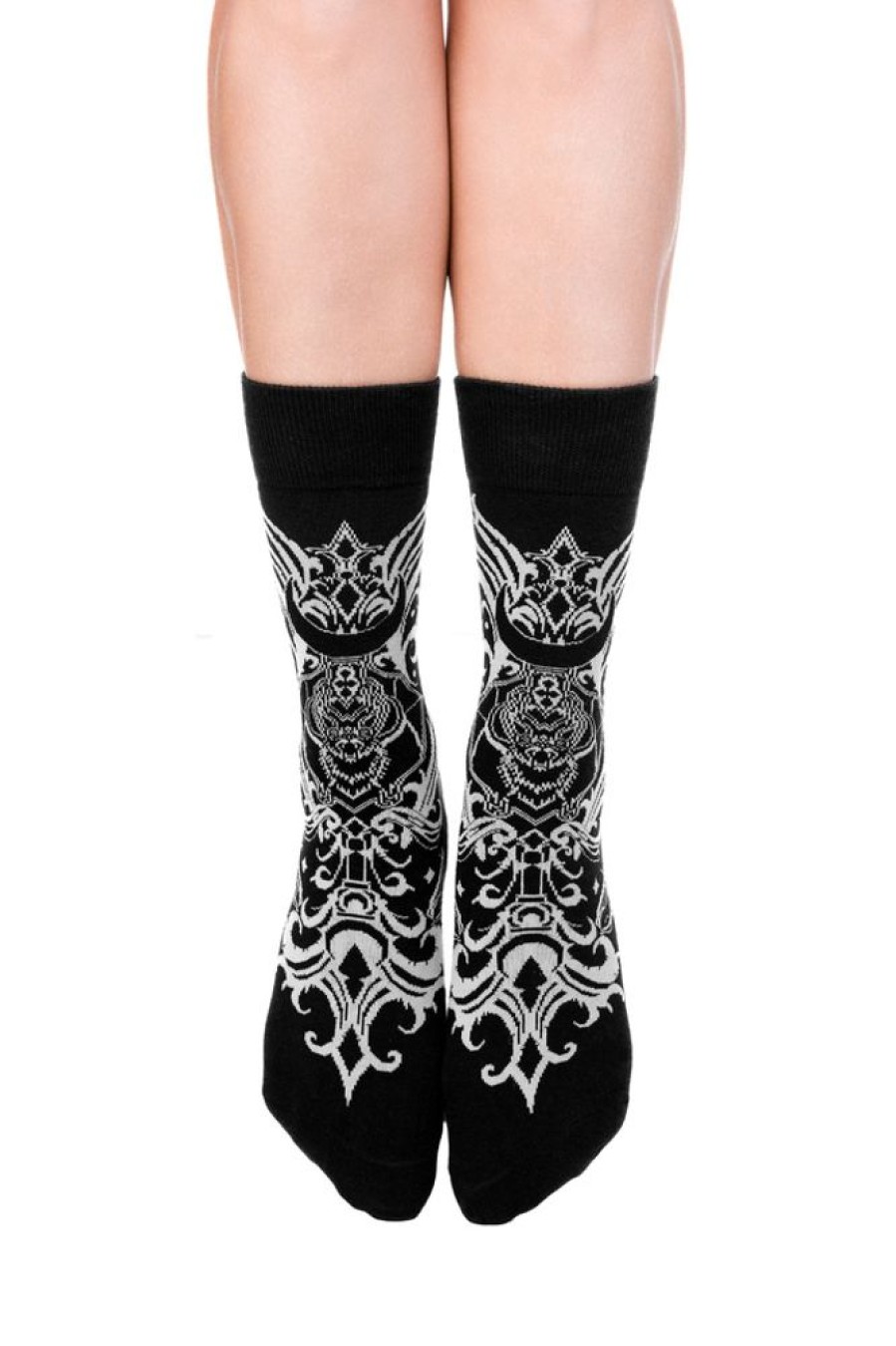 Accessories Restyle | Bat Baroque Jacquard Socks