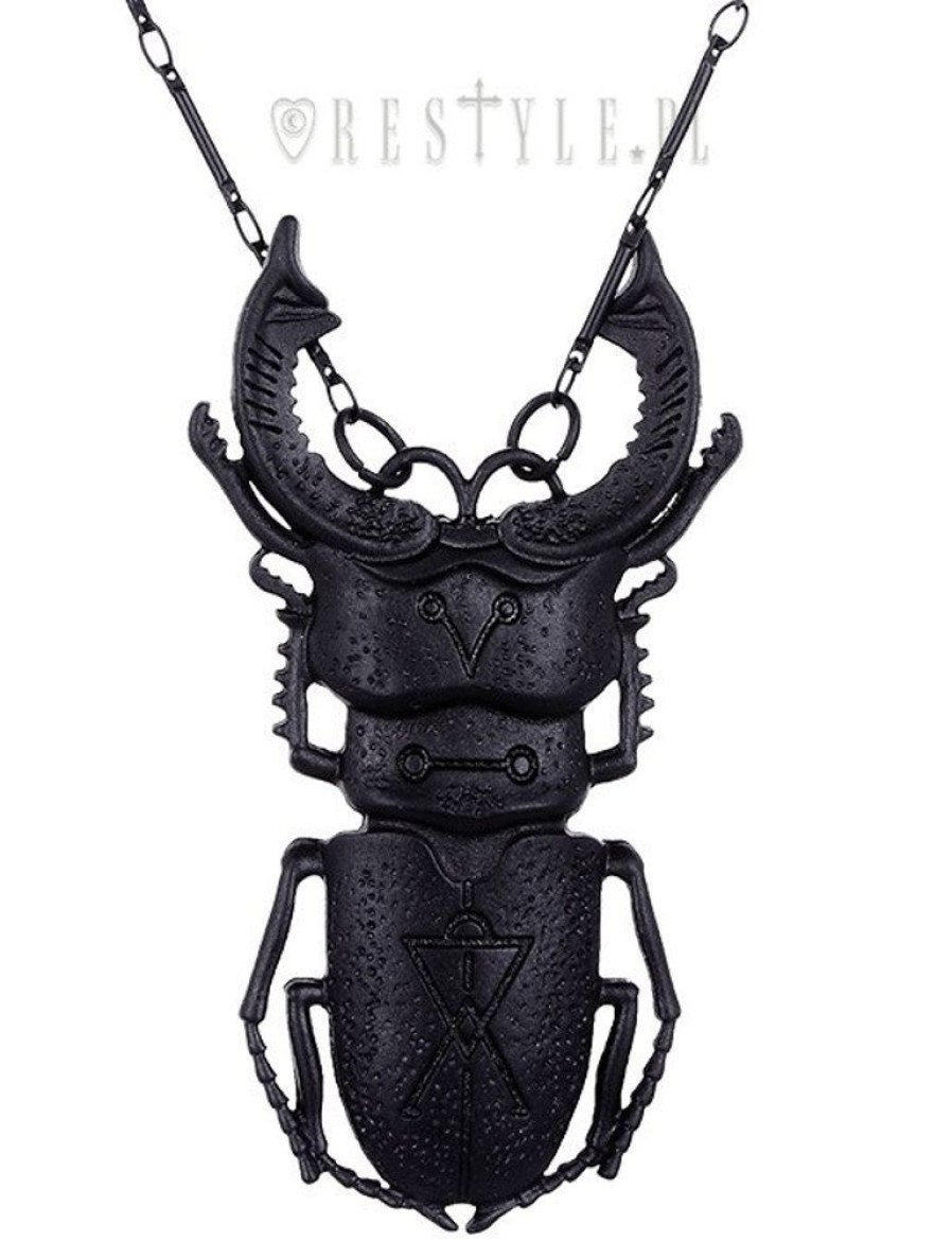 Jewellery Restyle | Black Beetle Necklace Arsenic, Occult Jewellery, Insect Pendant "Beetle Black Necklace"