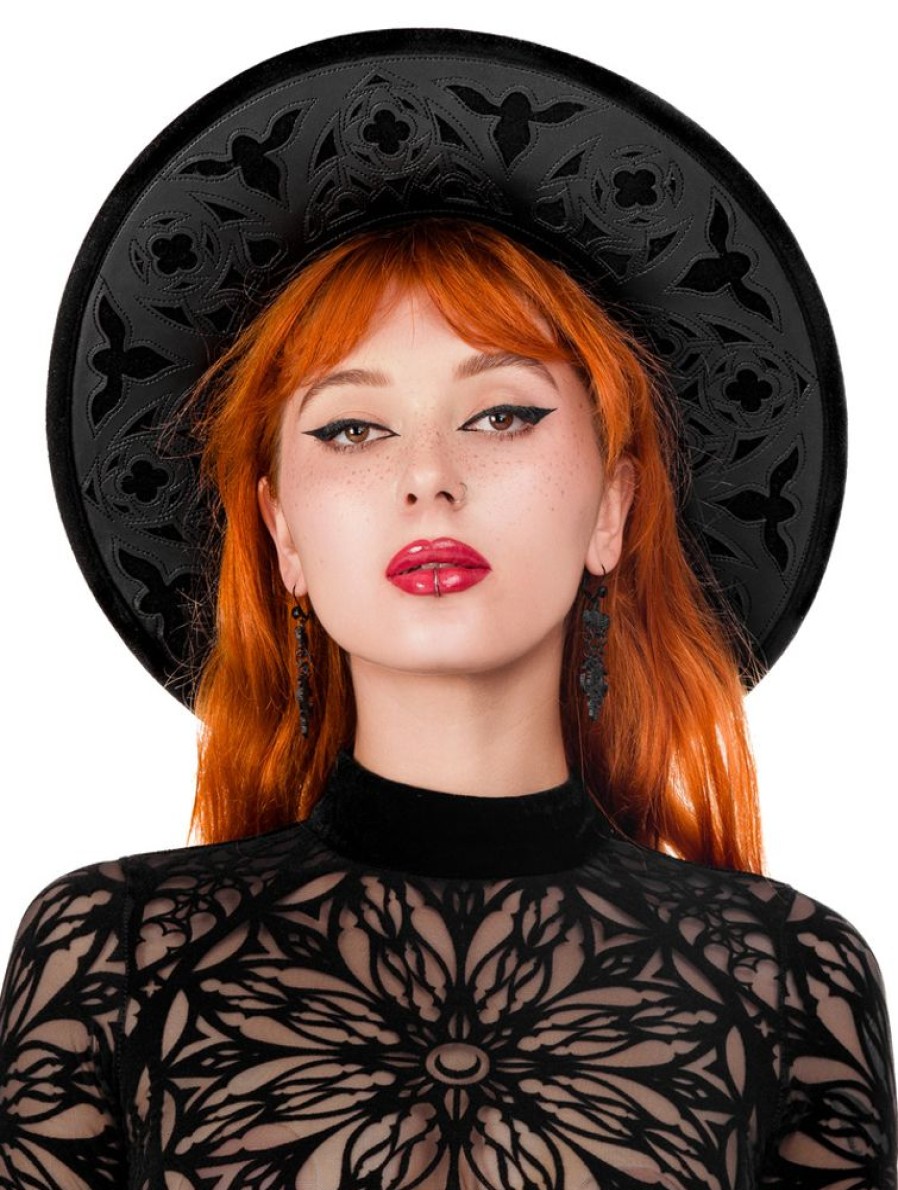 Accessories Restyle | Rosarium Laser Cut Hat, Cathedral Wide Brim Hat