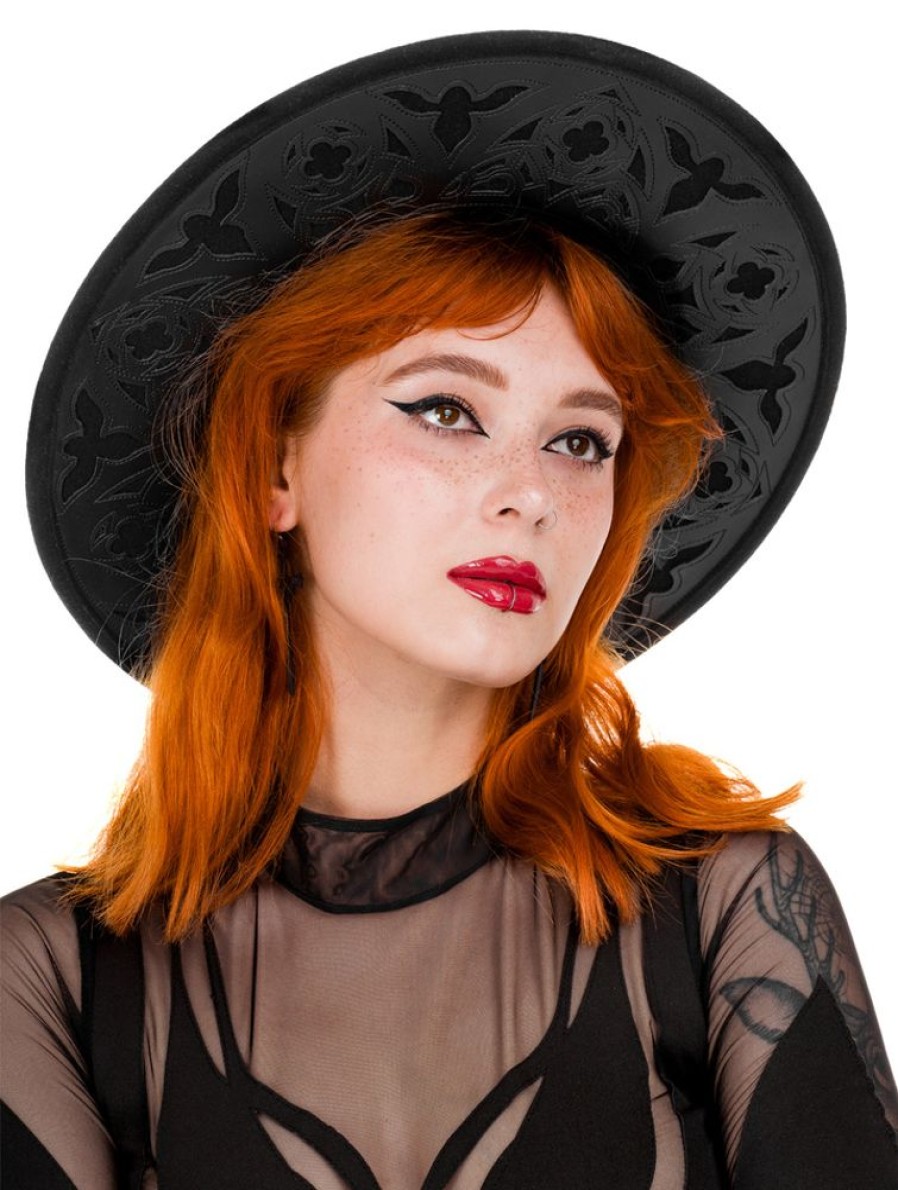 Accessories Restyle | Rosarium Laser Cut Hat, Cathedral Wide Brim Hat