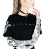 Clothes Restyle | Gothic Blouse, Occult T-Shirt Sinner Crop Top With Snakes