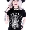 Clothes Restyle | Gothic Blouse With Wednesday Addams T-Shirt "Trippin Wednesday"