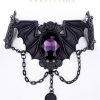 Jewellery Restyle | Necronomicon Collar, Occult Jewellery, Bat Necklace "Bat Choker Black"