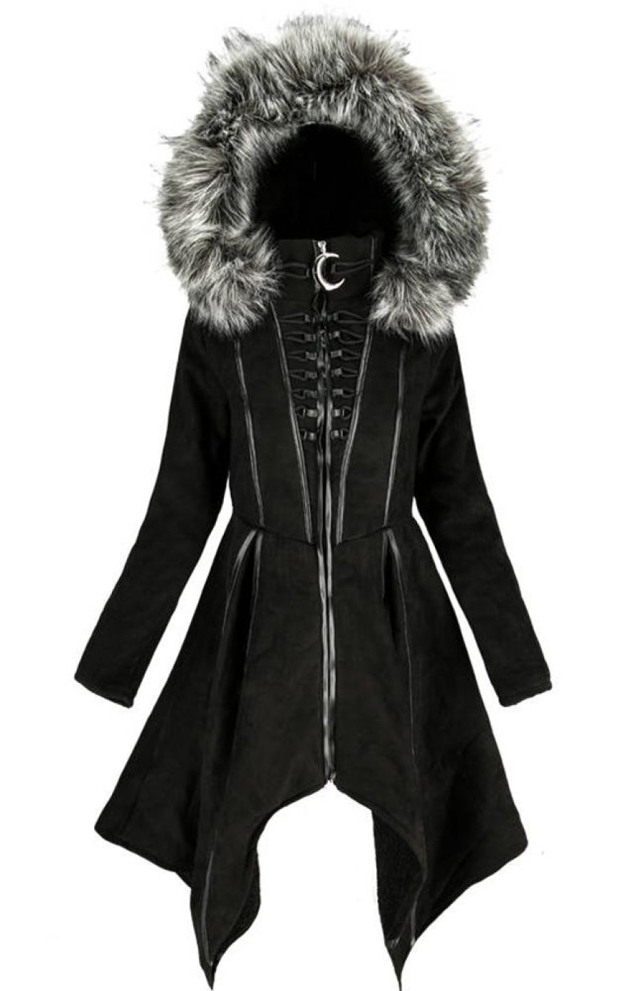 Clothes Restyle | Futuro Siberian Coat Winter Gothic Coat With Oversized Hood