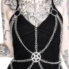 Accessories Restyle | Chained Pentagram Harness Belt, Gothic Accessory