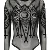 Clothes Restyle | Black Gothic Fortune Teller Mesh Bodysuit