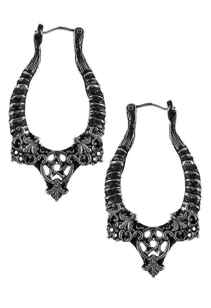 Jewellery Restyle | Gothic Horns Earrings Silver