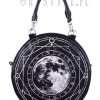 Handbags Restyle | Black, Witchy Purse, Full Moon Print, Moon Bag "Luna Round Bag"