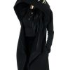 Clothes Restyle | Long, Gothic Fern Hoodie With Oversized Hood "Forest Witch"