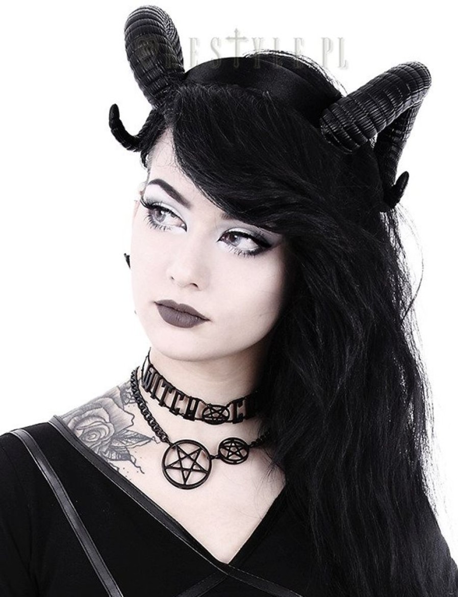 Jewellery Restyle | Thick Pentagram Necklace "Black Double Pentacle Chain"