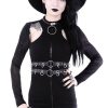 Clothes Restyle | Black Gothic Pencil Dress With Ring Collar "Ring Collar Dress"