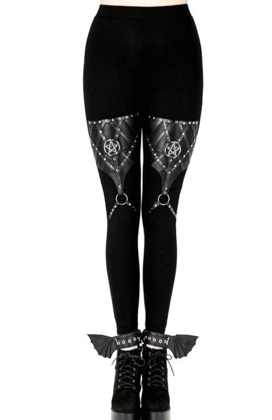 Clothes Restyle | Pentagram Harness Leggings Cotton