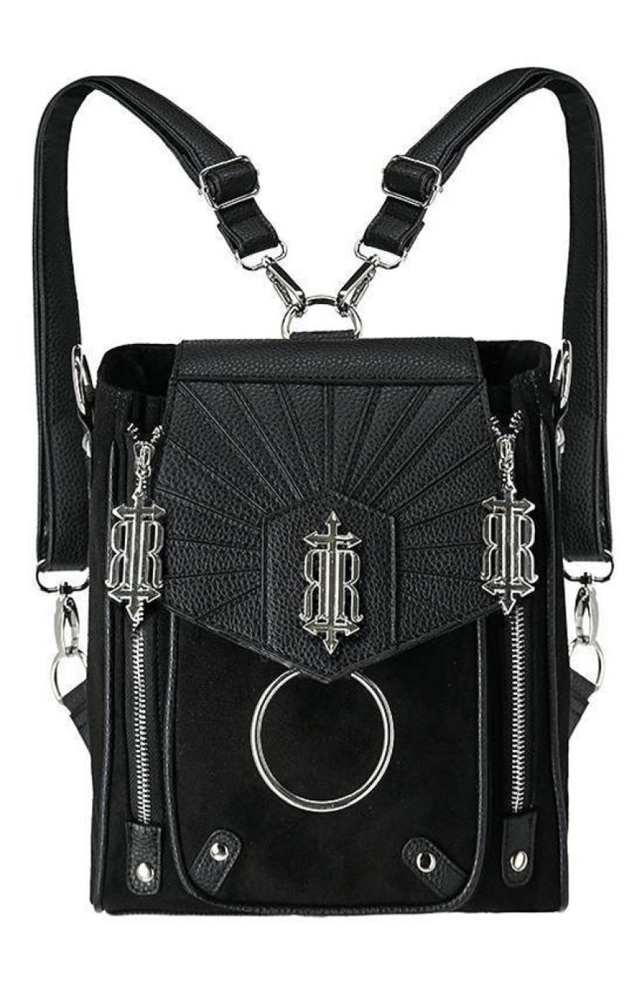 Backpacks Restyle | Circe Backpack And Bag In One, Logo Gothic Purse