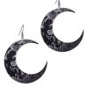 Jewellery Restyle | Gothic Earrings, Crescent, Occult Fashion "Moon Textured Earrings"