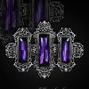 Jewellery Restyle | Gothic Hairclip "Vivian Violet" Victorian Hair Barrette, Rectangle Stones