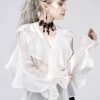 Clothes Restyle | Gothic Daphne White Shirt With Ruffles