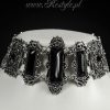 Jewellery Restyle | Gothic Choker, Victorian Necklace, Rectangle Stones "Vivian Black"