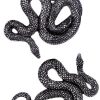 Jewellery Restyle | Pair Of Serpentine Clips, Occult Jewellery "Snakes Hairclips"