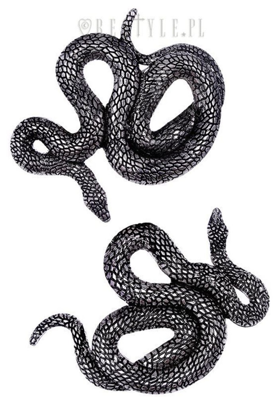 Jewellery Restyle | Pair Of Serpentine Clips, Occult Jewellery "Snakes Hairclips"