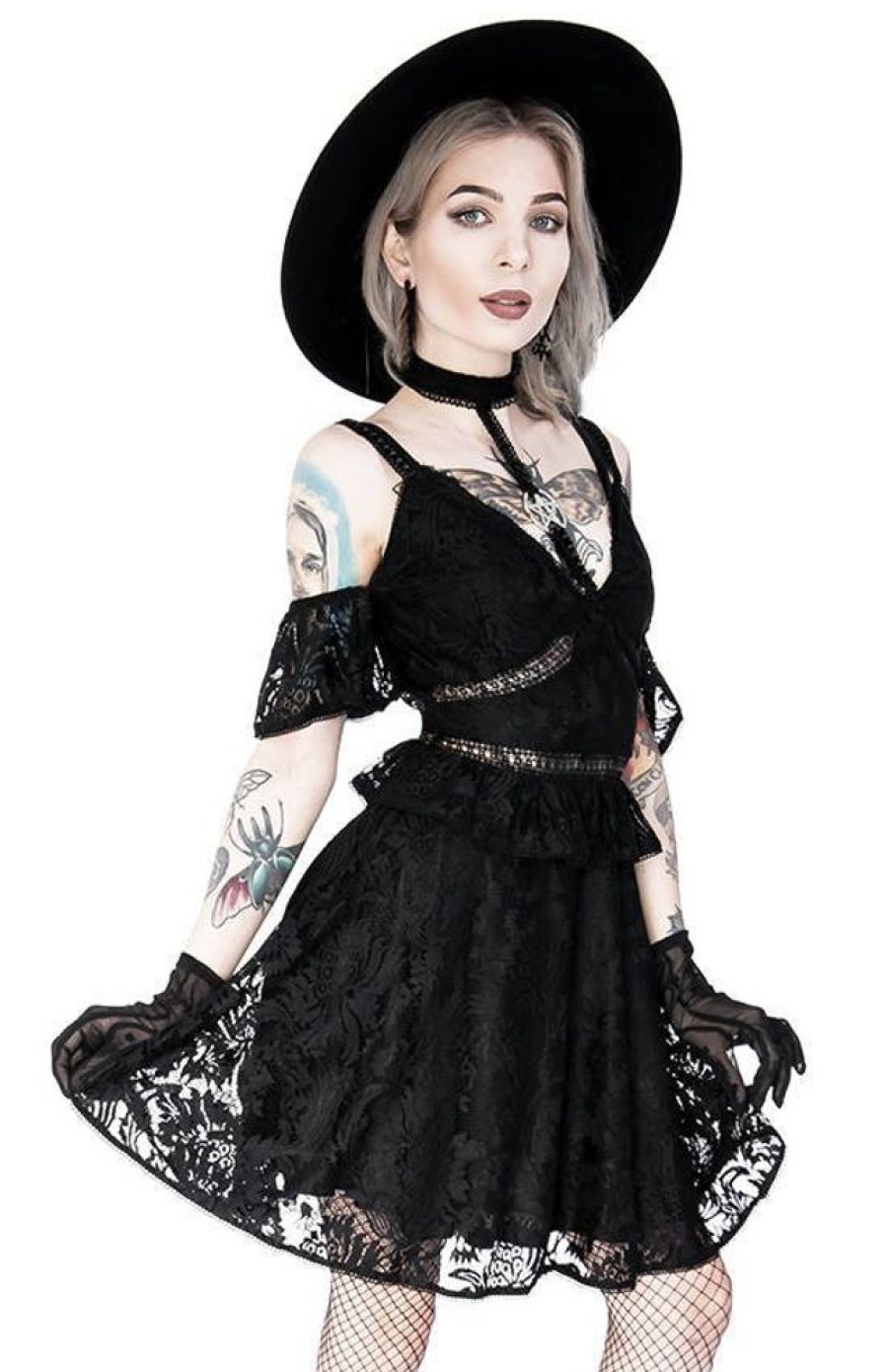 Clothes Restyle | Pentagram Lace Dress With Collar