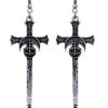 Jewellery Restyle | Gothic Moon Earrinngs, Occult Jewellery "Silver Swords Earrings"