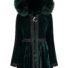 Clothes Restyle | Emerald Green Migina Coat With Faux Fur