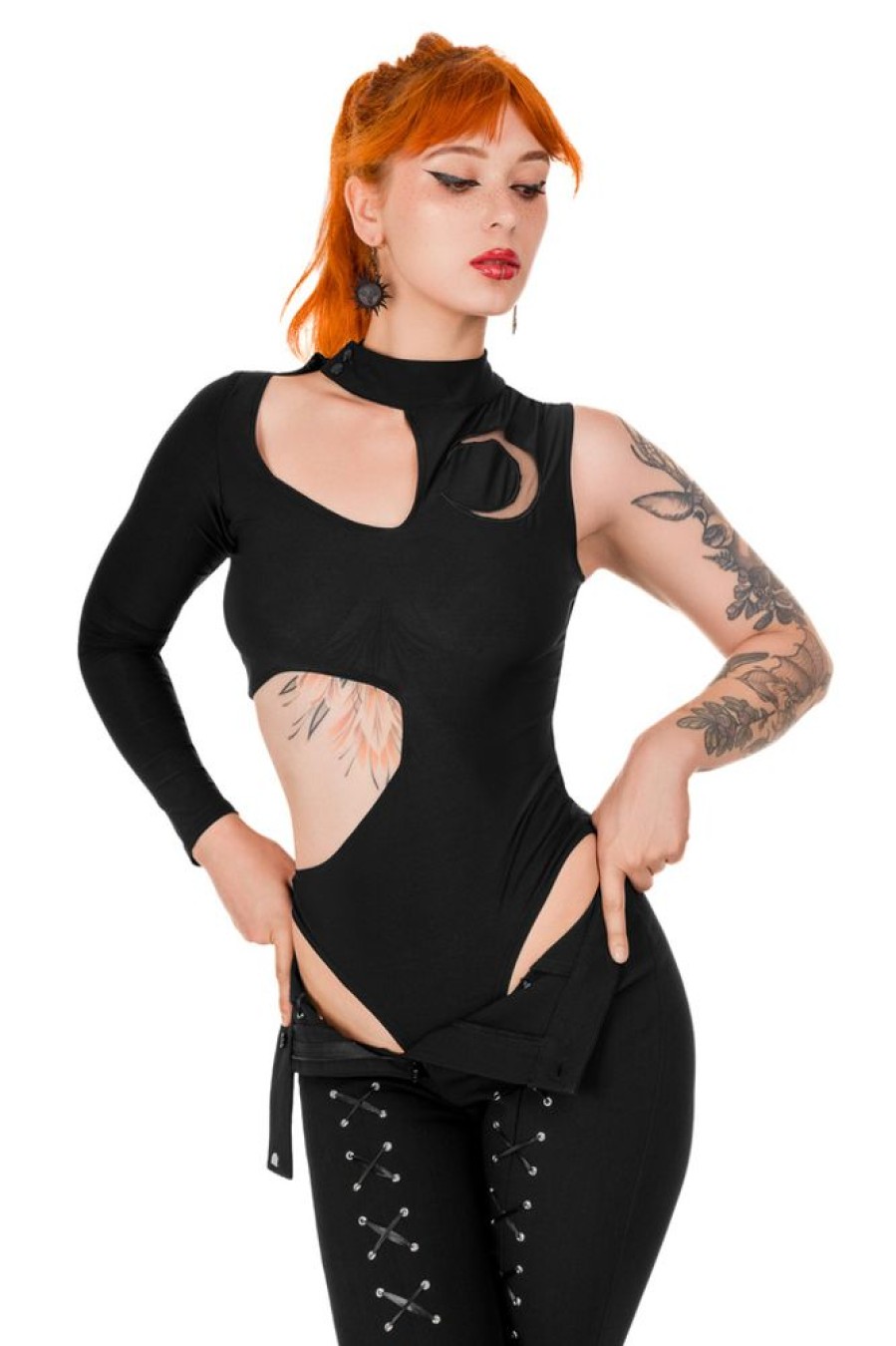 Clothes Restyle | Moon Army Bodysuit Asymmetric Blouse