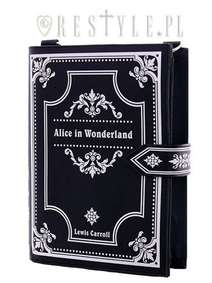 Handbags Restyle | Gothic Lolita Handbag, Black Book Lewis Carroll "Alice In Wonderland"