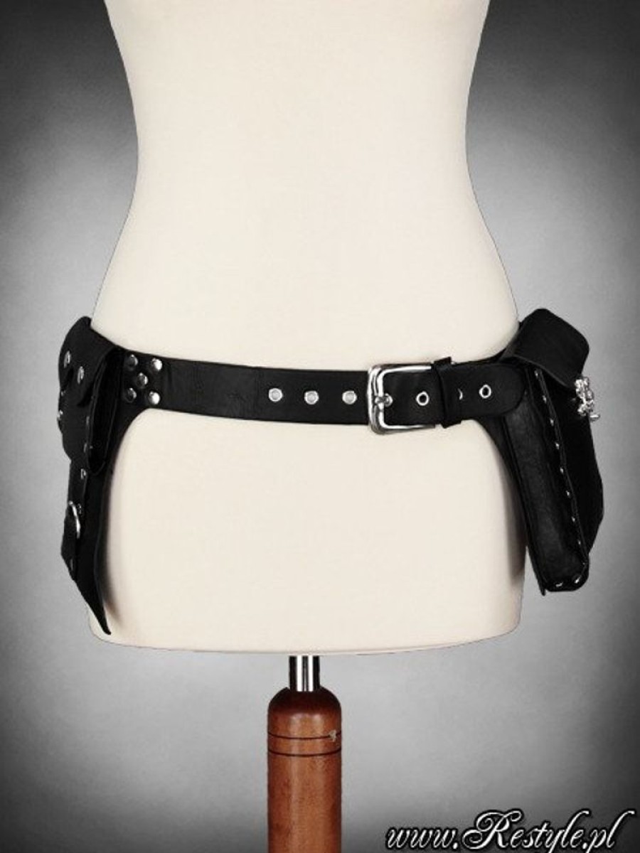 Accessories Restyle | Steampunk Black Belt Unisex "Pocket Belt"