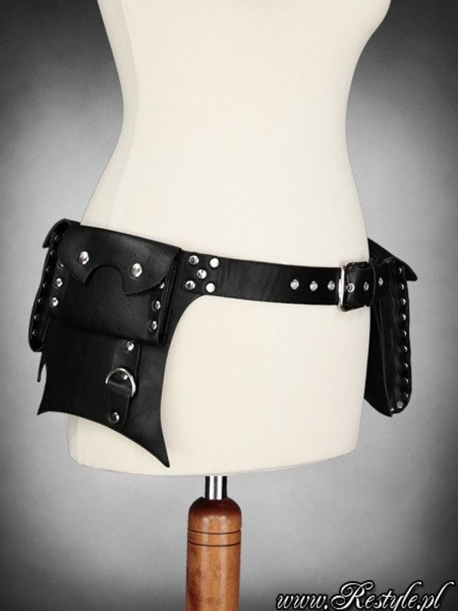 Accessories Restyle | Steampunk Black Belt Unisex "Pocket Belt"