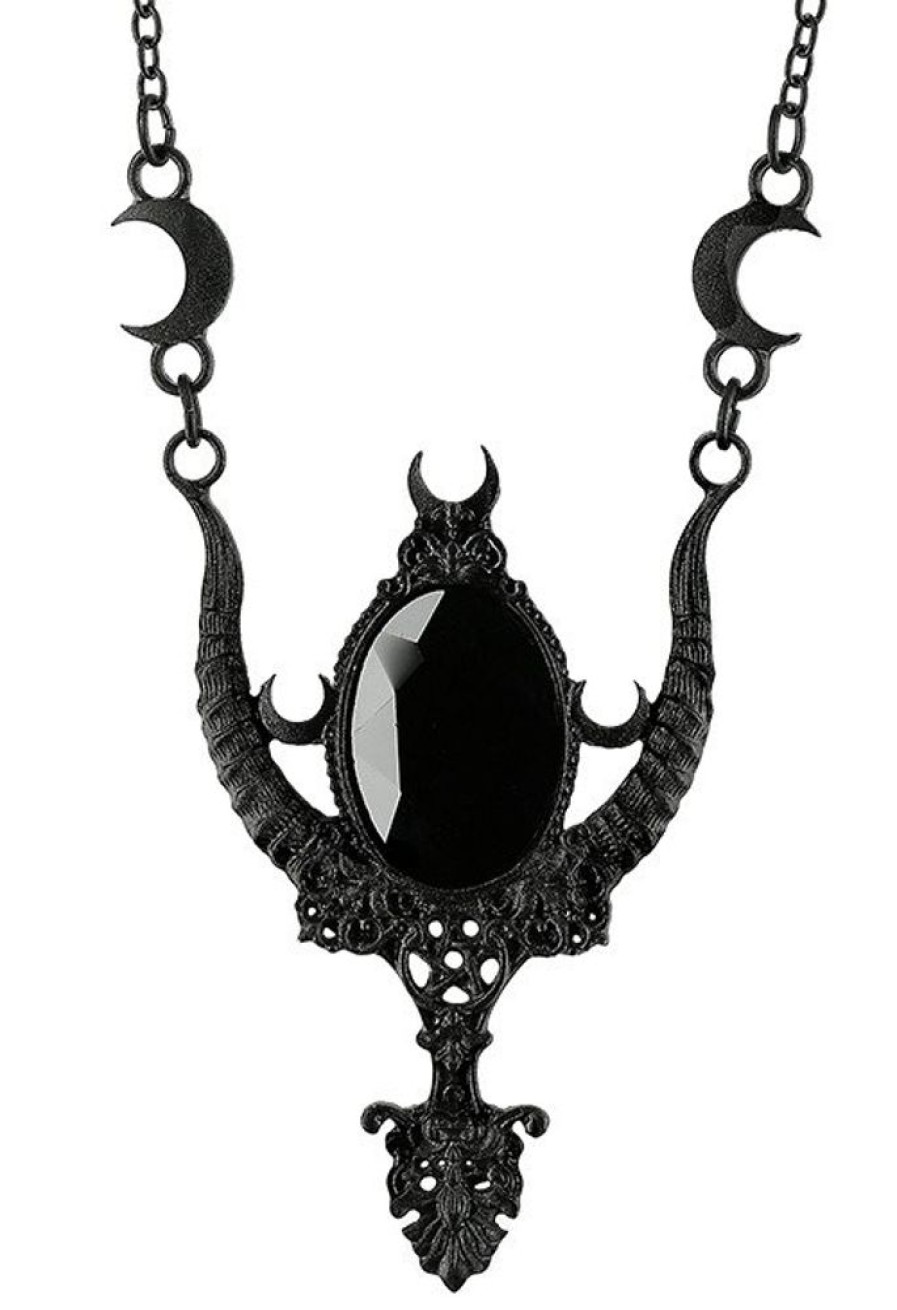 Jewellery Restyle | Gothic Black Mystica Necklace With Horns