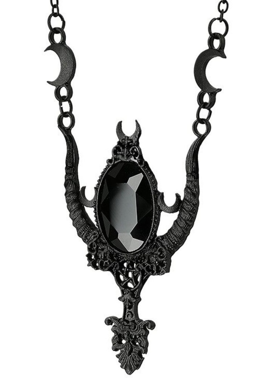 Jewellery Restyle | Gothic Black Mystica Necklace With Horns