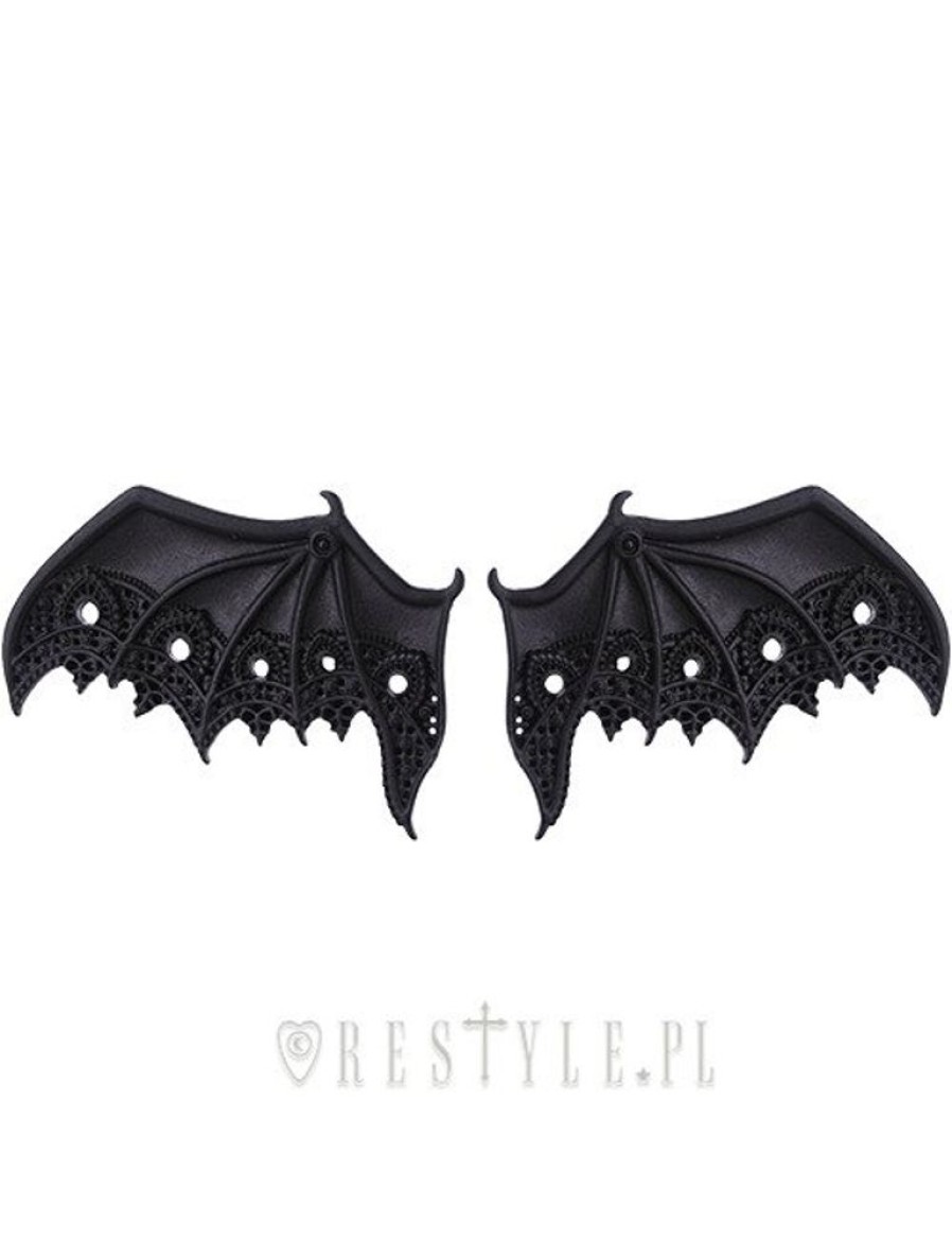 Jewellery Restyle | Pair Of Gothic Bats Hairclips, Lace, Nugoth Jewellery"Lace Bat Wings Hairclips"