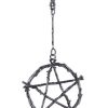 Jewellery Restyle | Gothic Long Chain, Nature, Silver Color "Branch Pentagram Necklace"