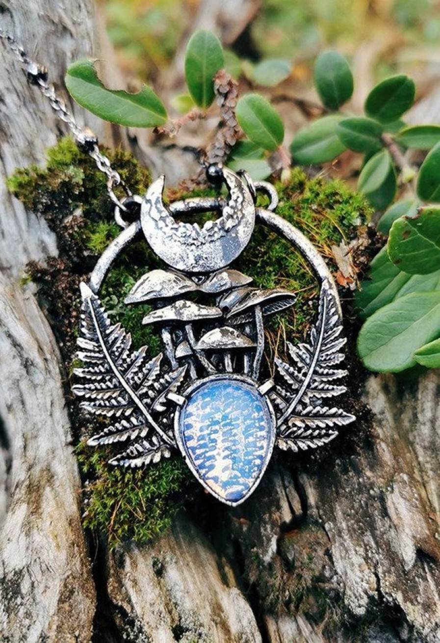 Jewellery Restyle | Magic Forest Pendant With Opal Moon Stone