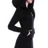 Clothes Restyle | Long Jacket With Oversized Hood, Black Riding Hood, Moon "Layered Hoodie"