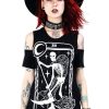 Clothes Restyle | La Mort Cold Shoulder Tshirt Death Tarot