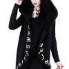 Clothes Restyle | Long, Runic Jacket With Oversized Hood "Runes Hoodie"