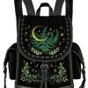 Backpacks Restyle | Herbal Backpack With Fern And Crescent Embroidery