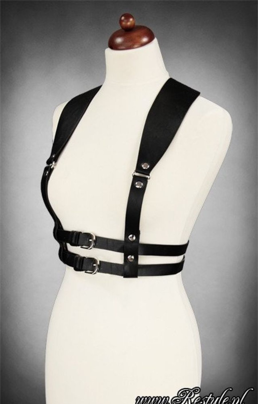 Accessories Restyle | Underbust Harness Belt " Wide Straps Belt Black"