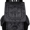 Backpacks Restyle | School Bag, With Pockets "Runic Moon Black Backpack"