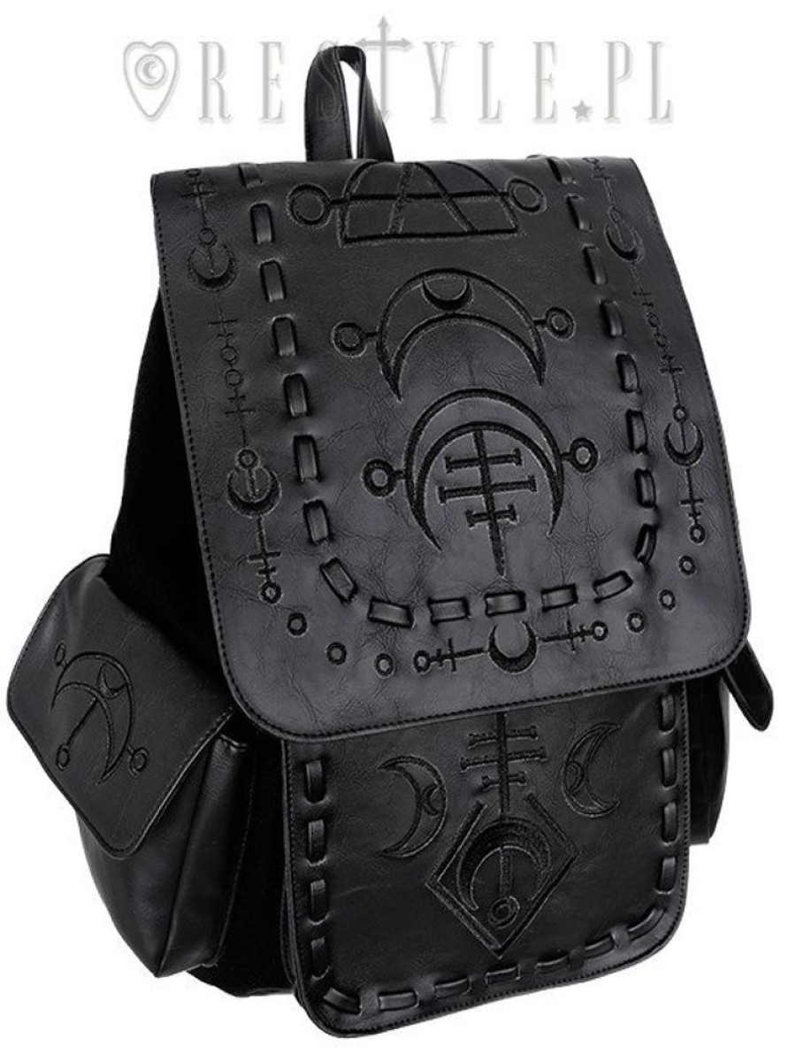 Backpacks Restyle | School Bag, With Pockets "Runic Moon Black Backpack"