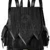 Backpacks Restyle | Gothic Rosette Backpack With Pockets Inverted Cathedral Embroidery